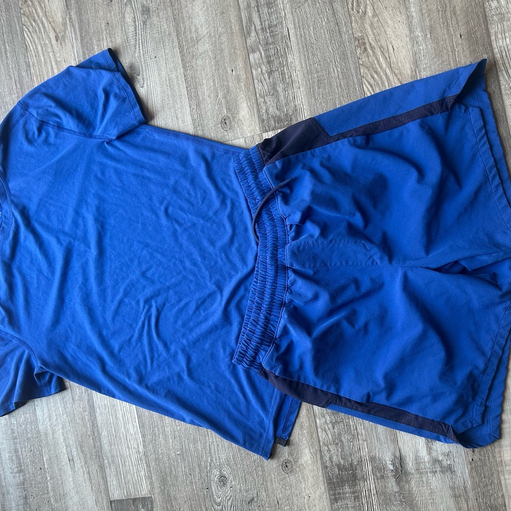 All in Motion Blue Athletic Shorts Lightweight Performance